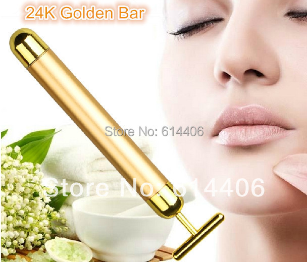 HOT Selling Energy T shape 24K golden beauty bar face slimming massager great beauty care gift