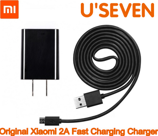 Free shipping 100 original Xiaomi Fast charging Kit 5V 2A Wall Charger plug 120cm Data Sync