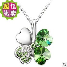 New Brand Necklace Fashion Jewelry Clover Necklace Statement Necklace Women Choker Crystal Necklaces & Pendants 2207