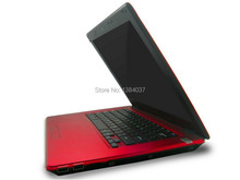 Free shipping 14 2 inch Laptops Window 7 Dual core 2G 320G 1366 768 black red