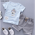 VORO BEVE Children Short Sleeve Suit 2017 Summer Korean Boy Summer Baby T shirt Shorts Children