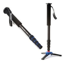 Manbily A-222 +M-1 Base Tripod 1650mm Alumninum Camera Unipod Monopod Flip Lock w/3 Legs Base Tripod For Canon Nikon DSLR DV