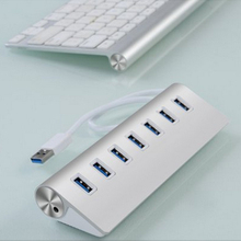 Высокое качество портативный алюминиевый 7 разъём(ов) USB 3.0 хаб для Apple Macbook Pro Mac портативных пк 5 Гб/c высокая скорость передачи