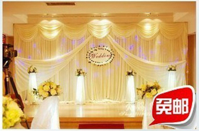 Wedding Stage Decoration With Clothes Ideas Clean White Wedding Stage Decoration With Clothes Backdrop Material Promotion For Promotional
