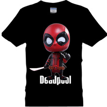 2016 NEW Marvel Animation Characters deadpool movie Q T-Shirt Cotton casual lovers O-neck t-shirt cosplay clothing