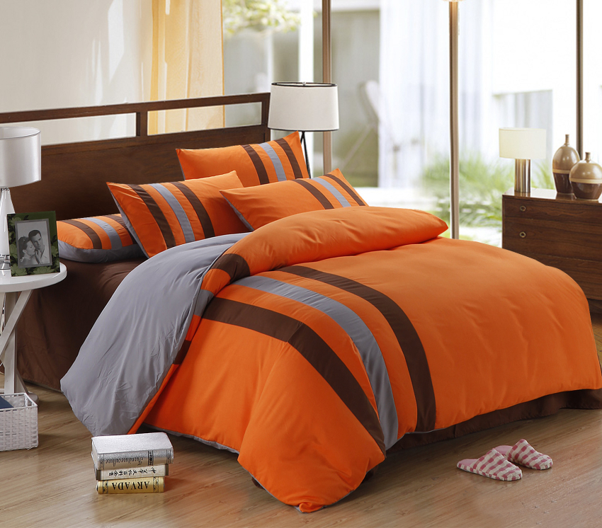 King Duvet Cover Vera Wang Orange Blossom Chezmoi Collection 7pc