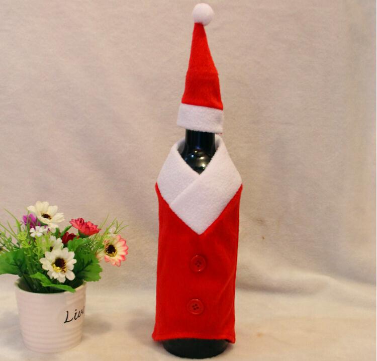 wine bottle coverwine bottle pouchsanta clause bottle cloth bag with hat christmas gift decor - Christmas Bottle Decorations wine bottle coverwine bottle pouchsanta clause bottle cloth bag with hat christmas gift decor - Christmas Bottle Decorations