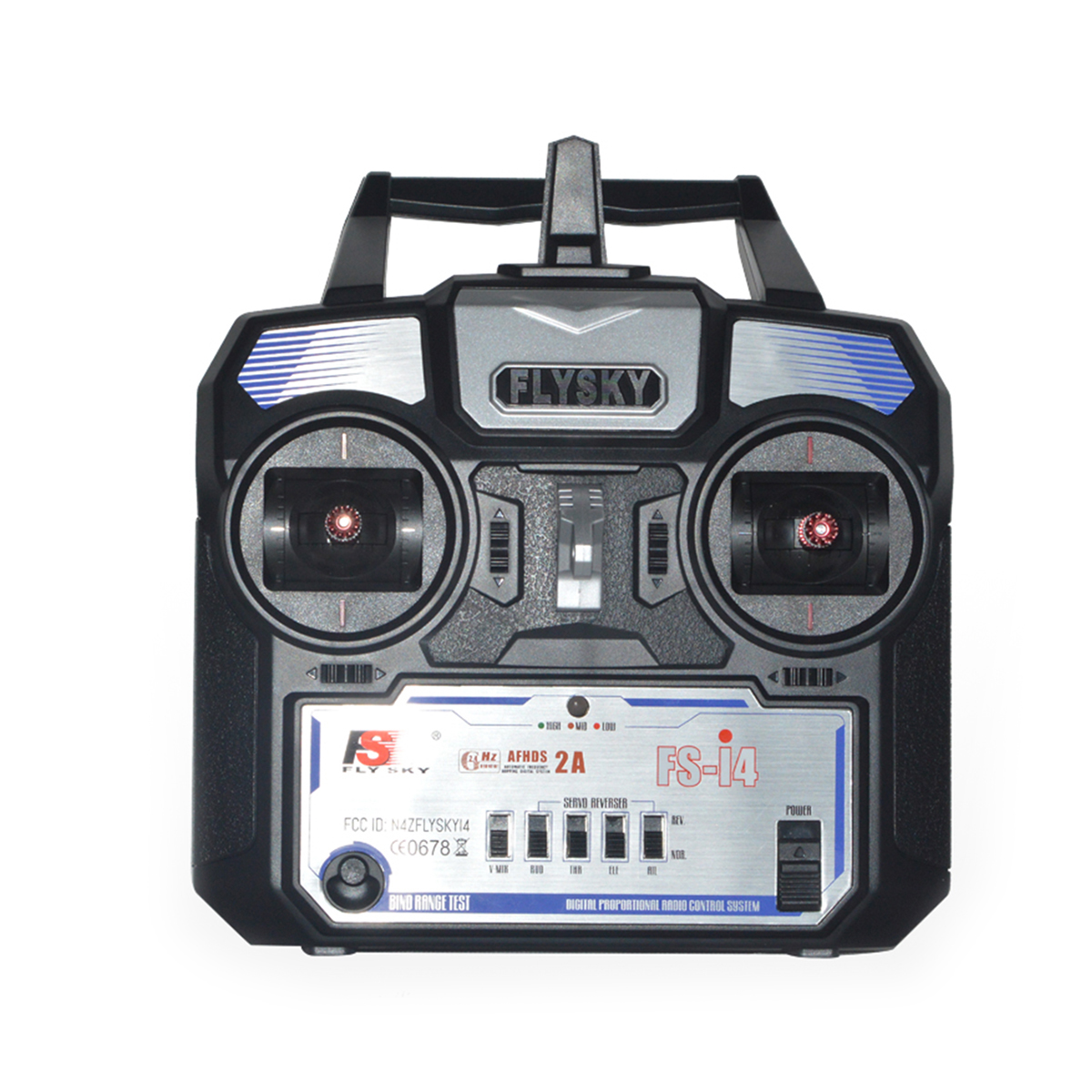Flysky FS-i4 AFHDS 2A 2.4GHz 4CH Radio System Transmitter for RC Helicopter Glider with FS-A6 Receiver