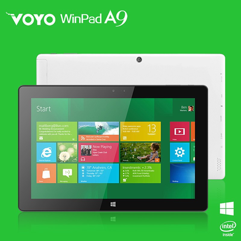 S01160 VOYO A9 Z3770 Quad Core Tablet PC Windows 8 1 10 1 IPS Screen Tablets