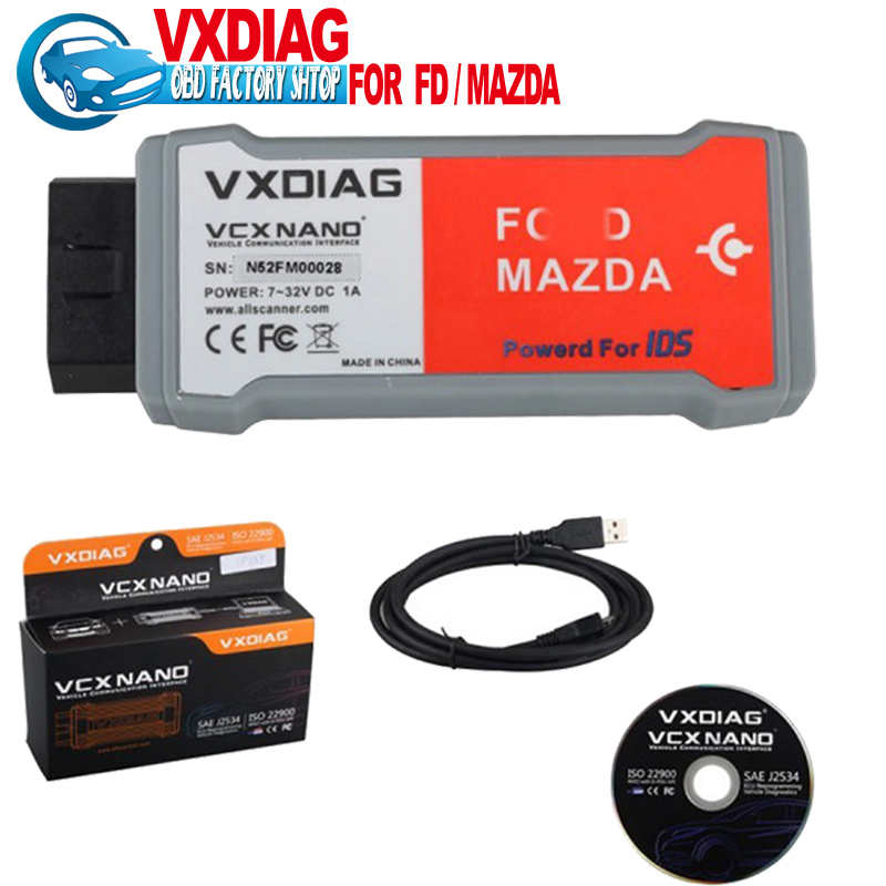2016  VXDIAG VCX NANO  FD / Mazda 2  1  IDS V98 VXDIAG VCX NANO  ,  FD VCM   