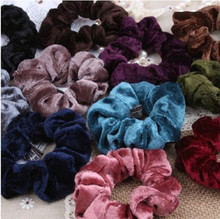 Cuhair(tm) 5pcs velvet design top elastic 1pcs women girl ponytail holder hair tie rope rubber accessories