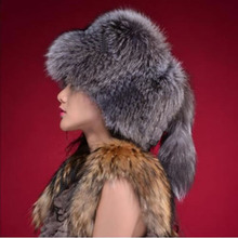 Free Shipping RU winter Fox fur hats for Women genuine Fox fur hats cap ladies real