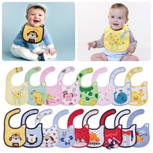Different Cartoon Patterns Animal 1pc Cute cotton waterproof Baby Boys Girls Kids Children Bibs Saliva Apron