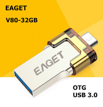 EAGET V80 USB 3.0 100% 32GB Smart Phone Tablet PC USB Flash Drives OTG external storage micro 32g pen drive memory stick