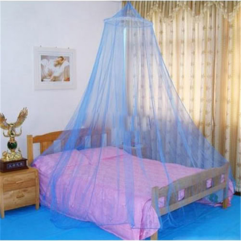 2016 Summer White Netting Round Lace Hung Dome Princess Bed Home Canopy For Adult Students Mosquito Net Mesh Bedding Net MN643
