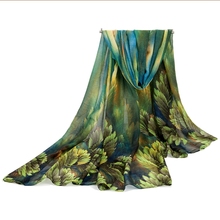 Autumn and Winter newest design 2014 fashion women’s long scarf leaves print viole scarves ladies stoles soft warm shawls