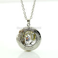 Chronicles of narnia locket necklace Glass cabochon British author Lewis famous works picture pendant vintage jewelry