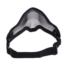 New Tactical Hunting Metal Half Face Mask Mesh Airsoft Paintball Protective CLSK