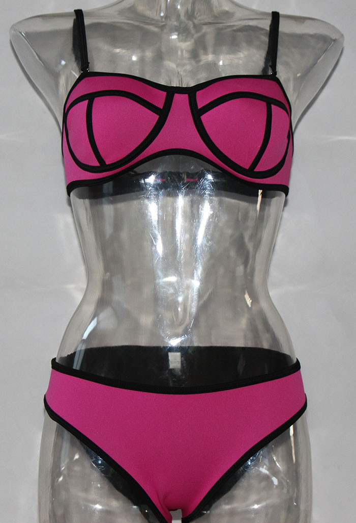 2015 Biquines Brazilian Push Up triangl swimwear triangl bikini women bandage swimwear beachwear triangl neoprene bikini (9)