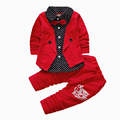 2017 Baby Boys Autumn Casual Clothing Set Baby Kids Button Letter Bow Clothing Sets Babe jacket