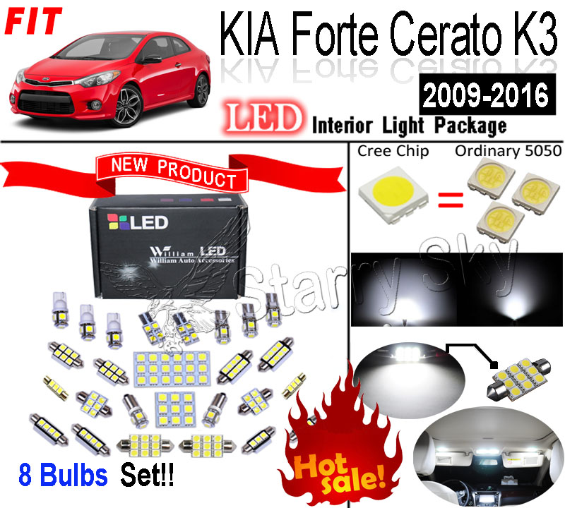 8 Blubs          kia- Cerato K3 2009 - 2016