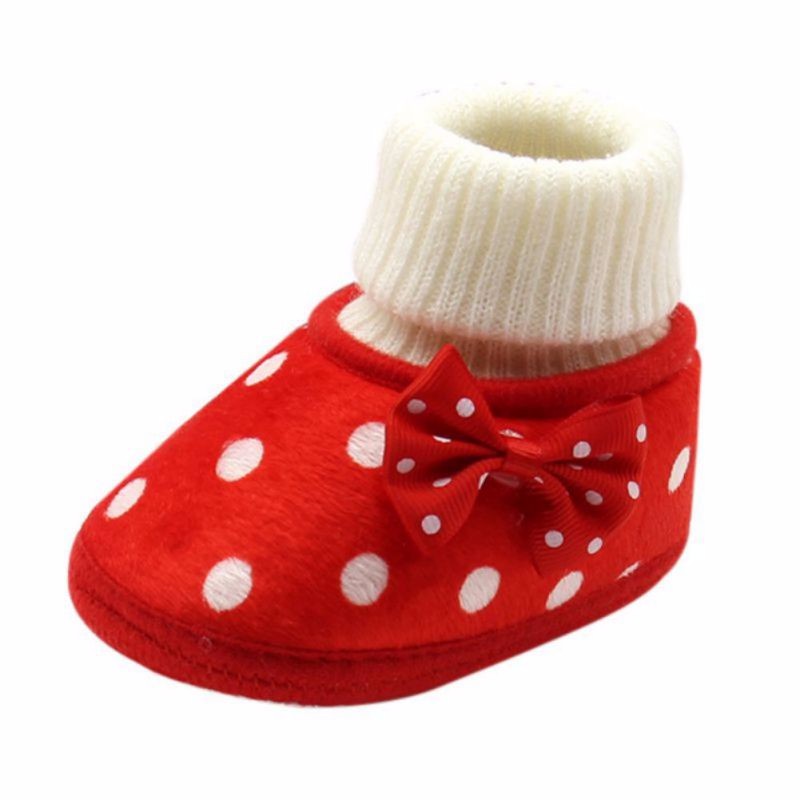 newborn red booties