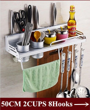 50CM Aluminum Kitchen Shelf Storage Rack Tool Holder Spice Holder Shelf Rack Kitchen Hardware Accessories