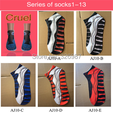 2015 Sneakers tide product AJ sports socks aj1 series aj shoe Sock mens socks cotton for