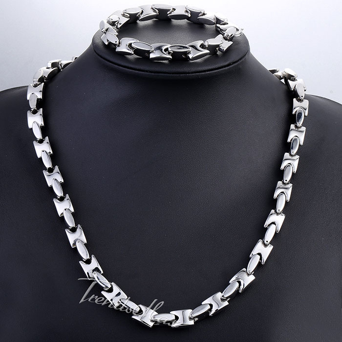 Buy Jewelry Set 10mm Wide Heavy Mens Chain Boys Silver
