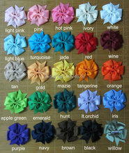 Free Shipping!USD14/40pcs/lot 4 inches Grosgrain Ribbon Pinwheel Bows with clip,Baby Girls’ Hair Accessories Boutique Hair Bows