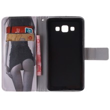 Printing Picture Magnetic Leather cover For Samsung Galaxy A3 A300 Case Flip with Wallet and Stand