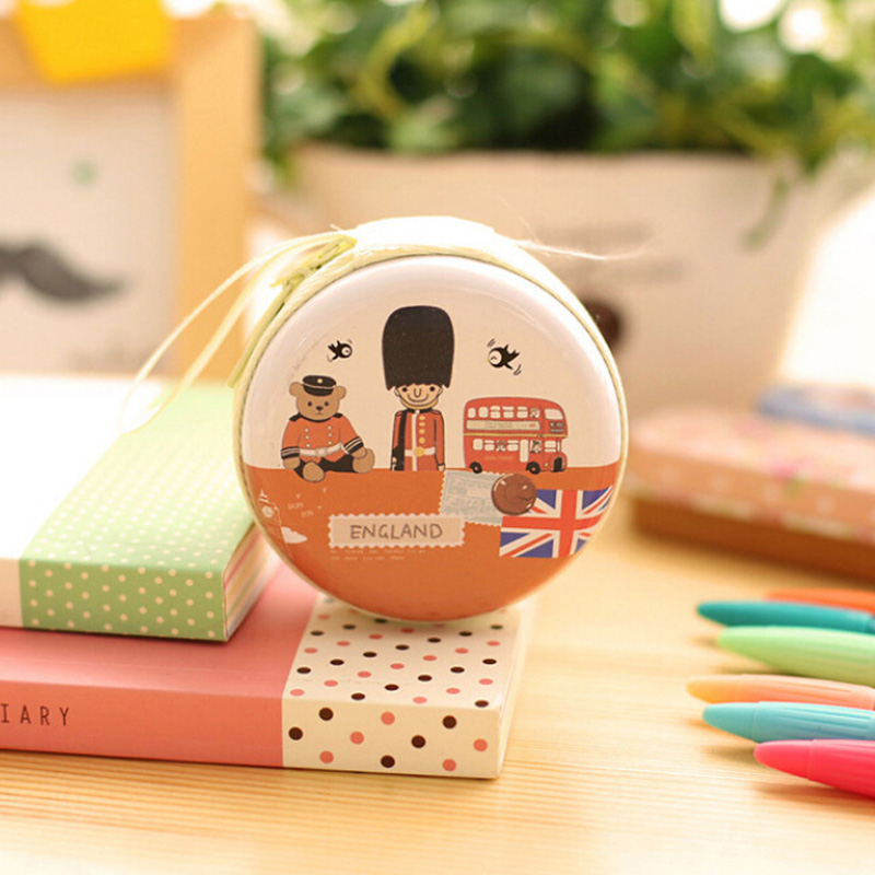 New Fashion Korean Creative Coin Purse British Style Coin Bag Mini Headset Pouch Circular Purse London