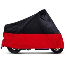 Black-Red L Large Size Breathable Motorcycle Cover Waterproof UV Rain Resistant Outdoor Motorbike Touring Scooter Dust Cover