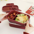 Fun Life 12 00 It s Lunch Time Japan style Double Tier Bento Lunch Box 4