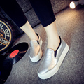 NEW 2015 Winter Brand Women Snakes Loafers Flats Shoes Woman Casual Slip on Platform a Pedal