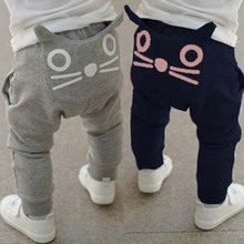 Retail 2016 new spring kids clothing boys girls harem pants 100% cotton owl trousers baby pants