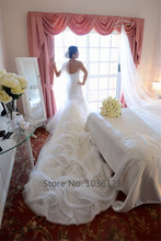 Vestidos de noiva Long Elegant Mermaid Wedding Dresses 2015 Women Formal Party Robe De Mariage Floor