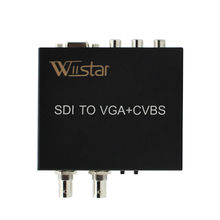 wiistar3G SDI to VGA+av Scaler Converter Audio Video SDI to VGA+av with power For CCTV PC Video,wholesale free shipping
