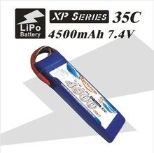 2pcs redzone lipo rc battery 35C 4500mAh 7.4V 2s 1p for electric airplane rc helicopter quadcopter