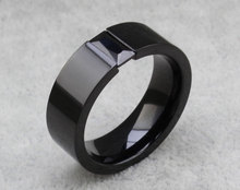 Fashion black rings stainless steel wedding rings for men jewelry Vnox R 028 ring wholesale free
