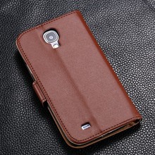 Luxury Retro Real Genuine Leather Wallet Case for Samsung Galaxy SIV Mini i9190 Stand Flip Phone
