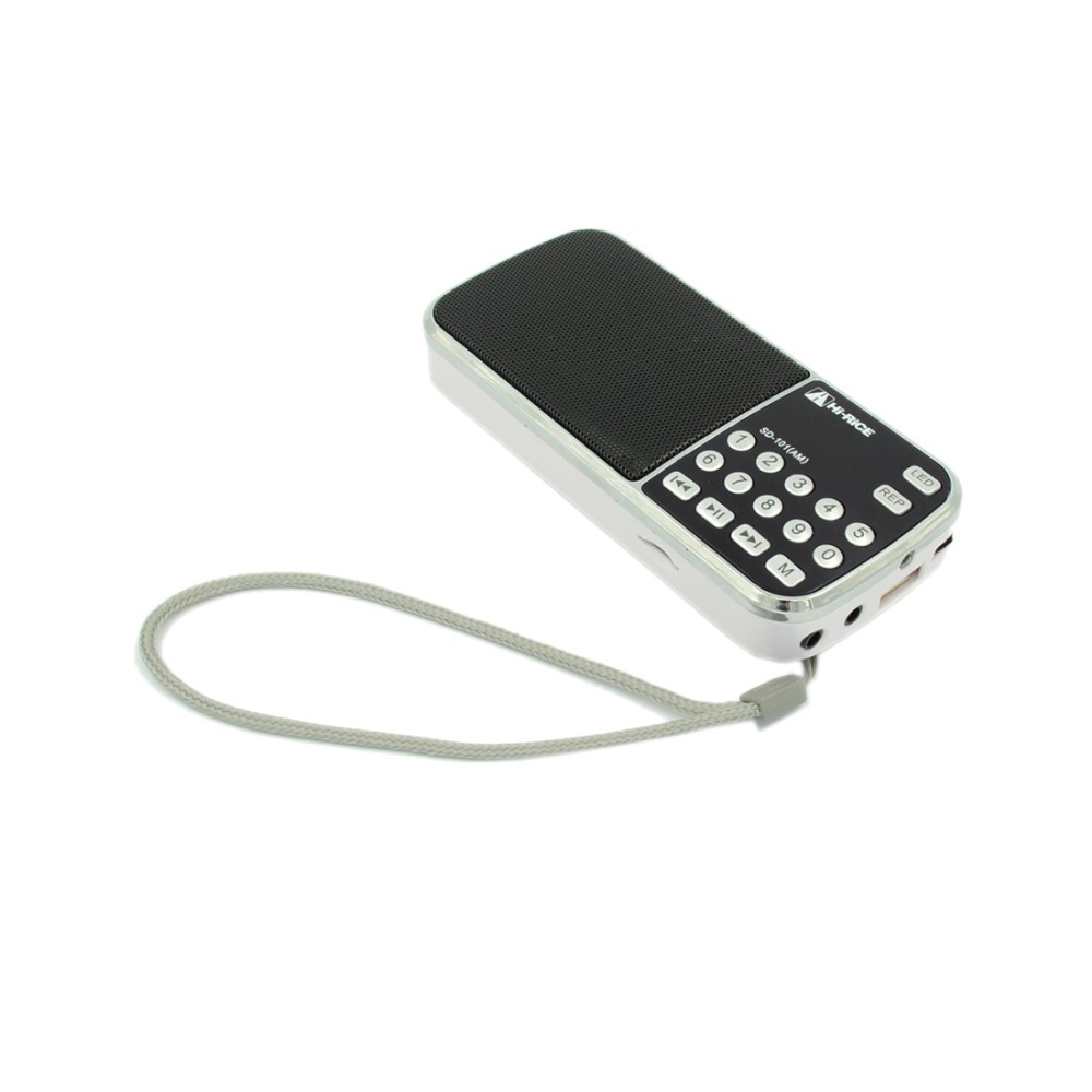 The most popular White Portable LCD Digital FM AM Radio Speaker USB Micro SD TF Slot