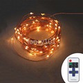Wireless Dimmer 66ft 20m 200 LED Copper Wire Fairy Xmas String Lights Garland With Power Supply