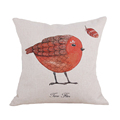 on promotion wholesale cheap price 45cm 45cm 6 kinds of bird linen home decorative pillow case