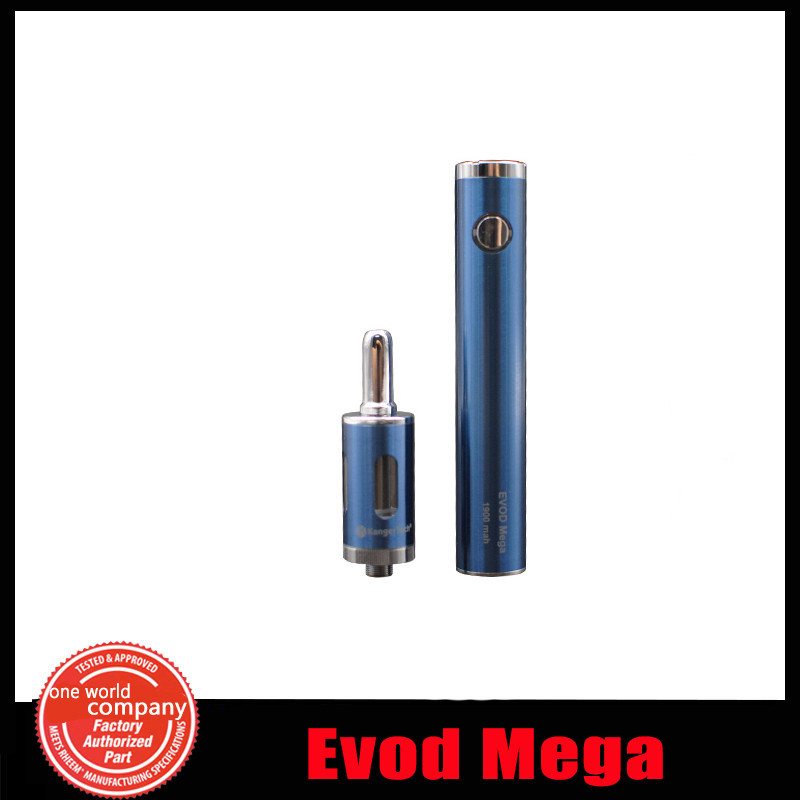 8 1 100% Authentic Kanger Evod Mega Electronic cigarette Adjustable battery 1900mah  e cig Kanger Evod Mega Starter Kit 
