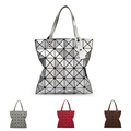 Ladies Folded Geometric Plaid Bag Women Fashion Casual Tote Top handle Bag Shoulder Bags Bao Bao