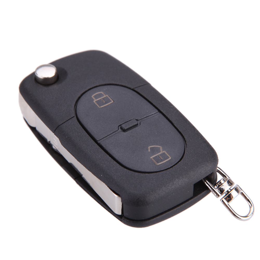 Uncut Blade Flip Fob Remote Folding Car Key Shell Case for AUDI A2 A3 A4 A6 A8 TT 2 Buttons Car Key Cover
