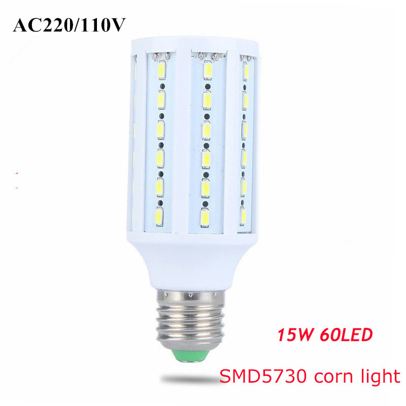 5630 SMD LED Corn Bulb Light E27 led Lamp 15W replace 150W halogen lamp 220V Warm White white Energy Efficient light 1PCS