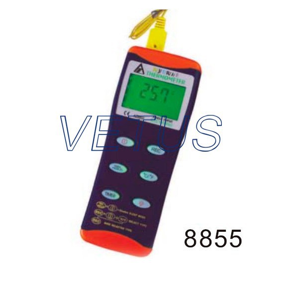 AZ8855 AZ-8855 6-IN-1 Digital K/J/T/R/S/E Single RS232 Thermocouple Thermometer with K type range -200~1370C