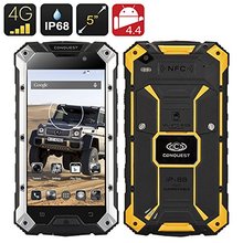Conquest S6 Rugged Smartphone – MTK8752 Quad Core CPU, 3GB RAM 32GB ROM 4G, IP68, 5 Inch HD Screen, Android 5.1, NFC